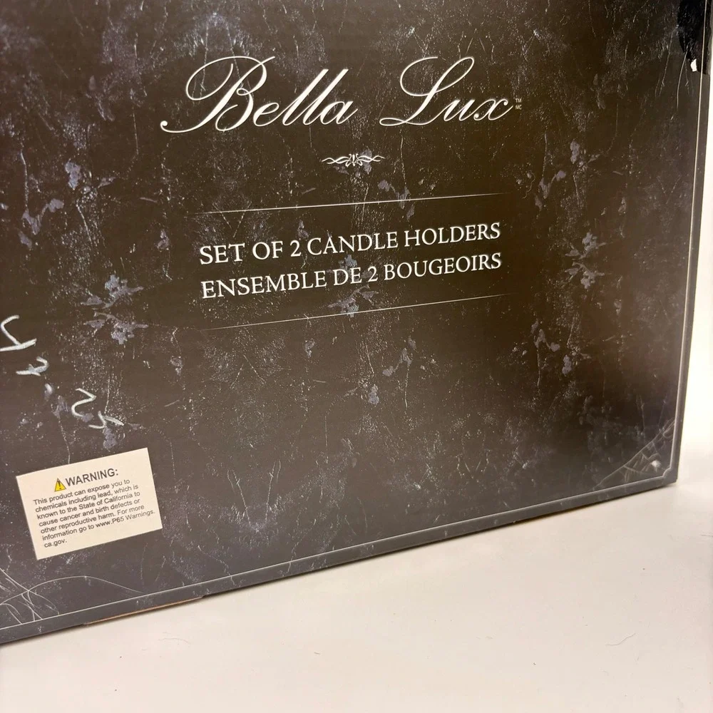 Bella Lux Halloween Bride of Frankenstein Bust & Hand Candle Holder Set Purple